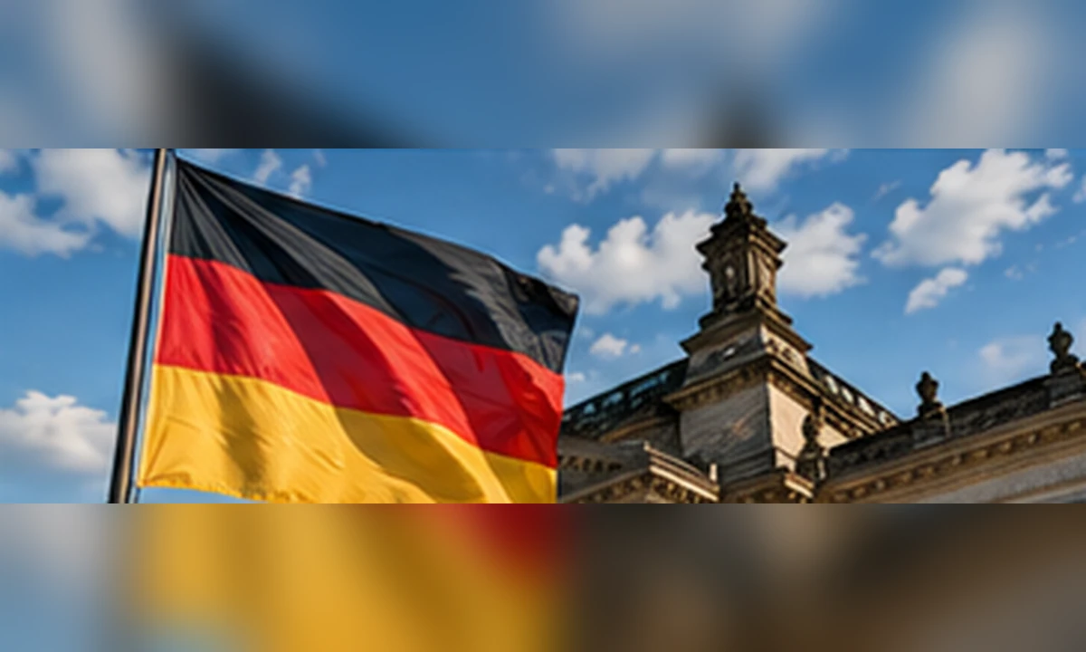Illustration: Deutschlandflagge am Reichstagsgebäude